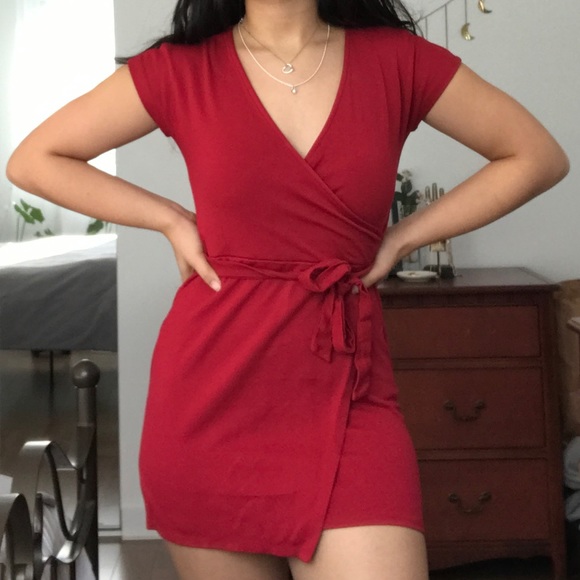 Rebel Sugar Dresses & Skirts - REBEL SUGAR Sexy Red Wrap Mini Dress